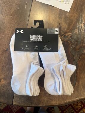 Under Armour White No-Show Athletic Socks - 6 Pack